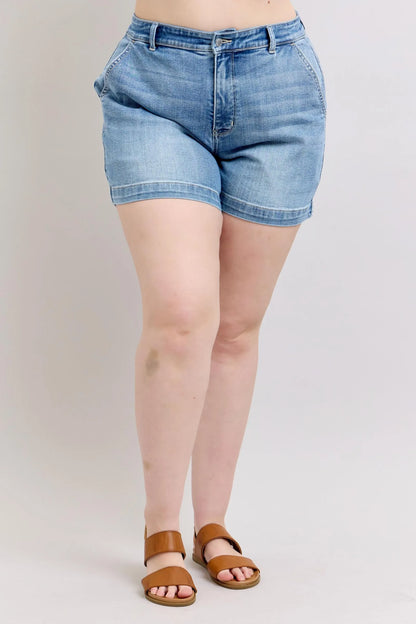 Judy Blue Plus Size High Rise Denim Shorts – Medium – 1XL