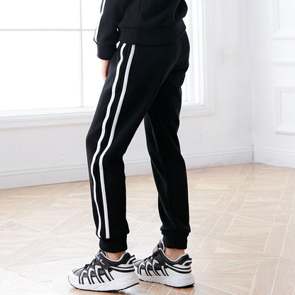 Kids’ Two-Piece Tracksuit Set – Zip Jacket & Stripe Pants