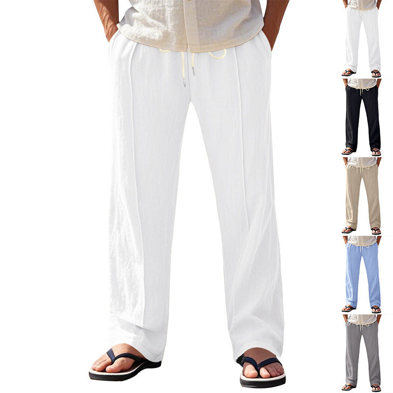 Harbor Drift™ Men’s Wide-Leg Linen Pants – Relaxed Coastal Fit - The Dock Drop
