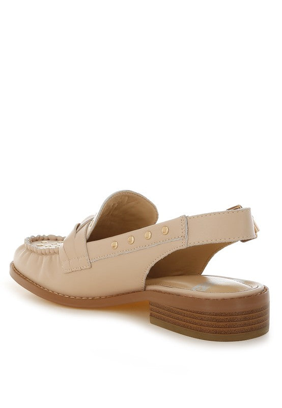 Remykin Braided Penny Strap Loafers – Beige – US-7 / UK-5 / EU-38