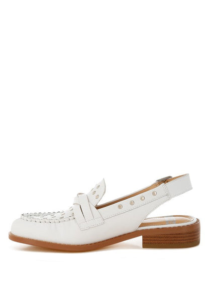 Remykin Braided Penny Strap Loafers – Black – US-9 / UK-7 / EU-40