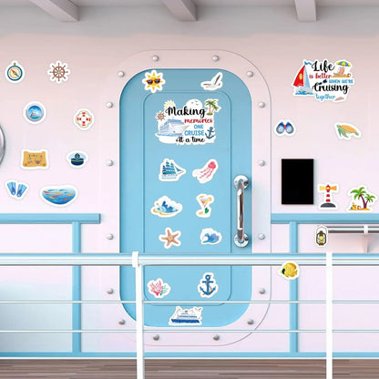 27 Pcs Large Nautical Cruise Ship Magnets