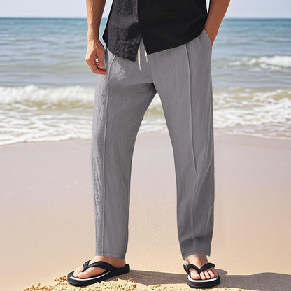 Harbor Drift™ Men’s Wide-Leg Linen Pants – Relaxed Coastal Fit - The Dock Drop