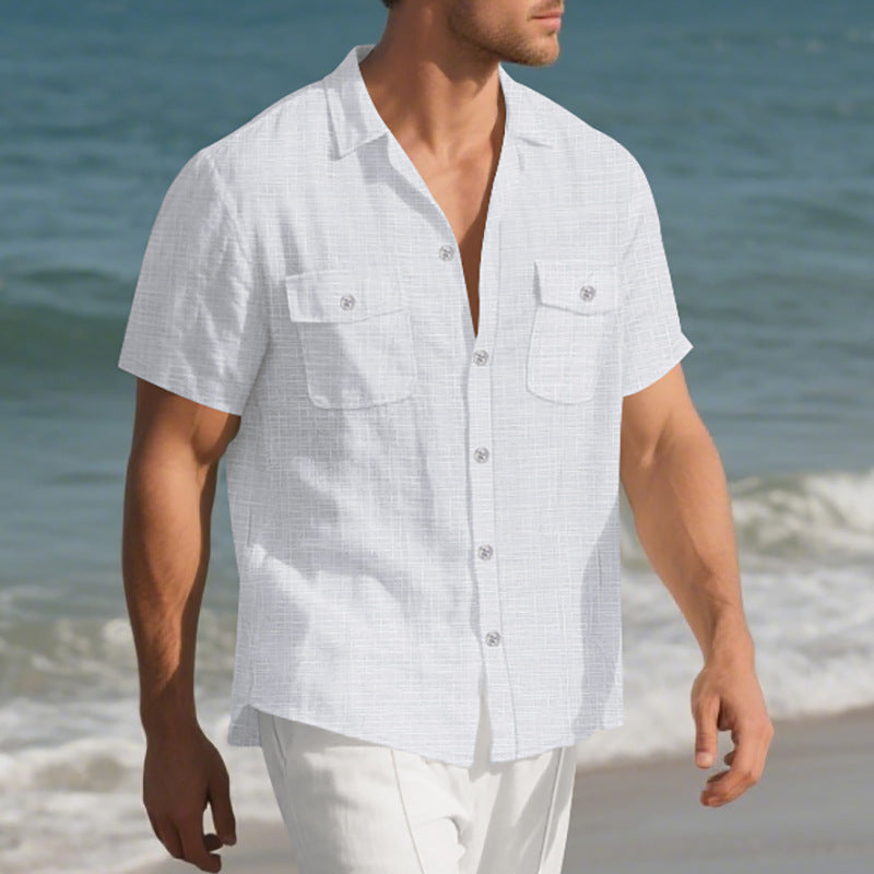 BreezeBay Men’s Casual Holiday Shirt - The Dock Drop