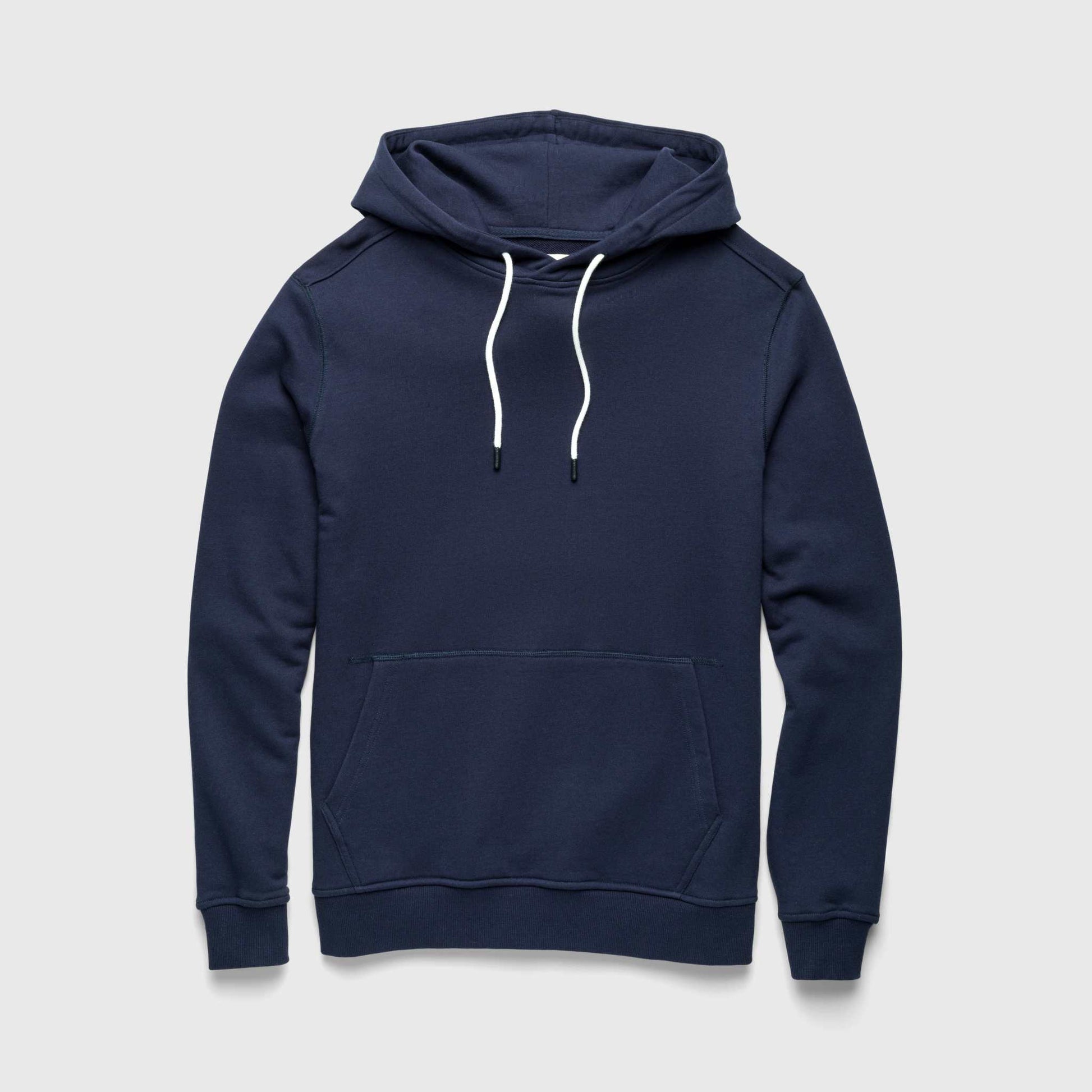 Marine French Terry Hoodie – Navy, Cotton Blend - The Dock Drop