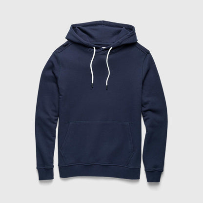 Marine French Terry Hoodie – Navy, Cotton Blend - The Dock Drop