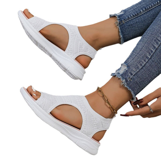 Women’s Knit Sandals – Breathable, Slip-On Comfort - The Dock Drop