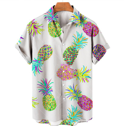 Fruit-Print Hawaiian Shirt – Lightweight & Breathable - The Dock Drop
