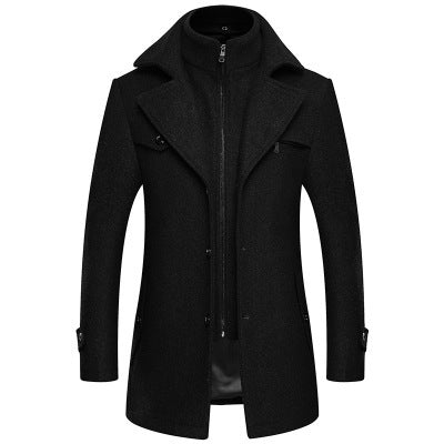 Men’s Classic Wool Blend Trench Coat – Timeless Outerwear for Every Season - The Dock Drop