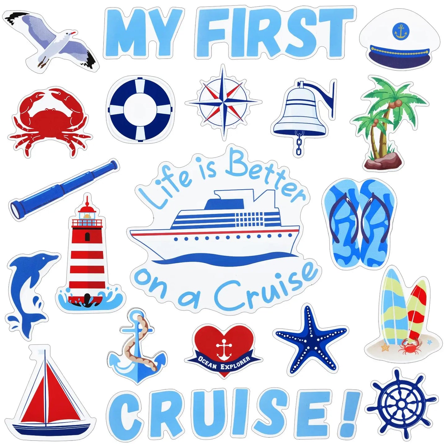 27 Pcs Cruise Door Magnets Decorations