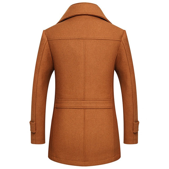 Men’s Classic Wool Blend Trench Coat – Timeless Outerwear for Every Season - The Dock Drop