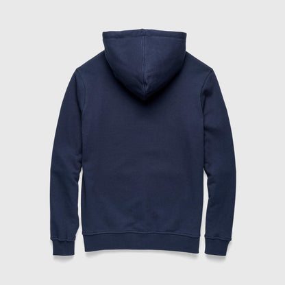 Marine French Terry Hoodie – Navy, Cotton Blend - The Dock Drop