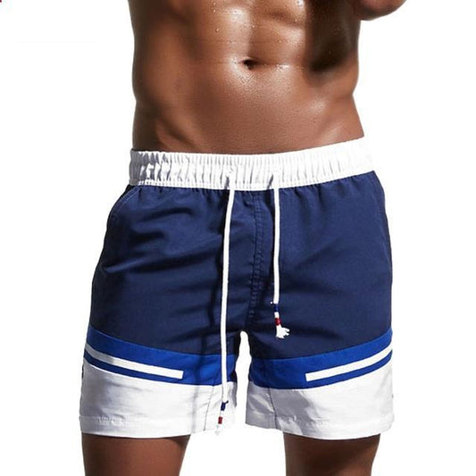 Men’s Beach Board Shorts with Contrast Trim & Inner Liner