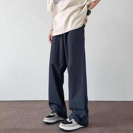 Teen Wide-Leg Drawstring Pants – Army Green (S–2XL)