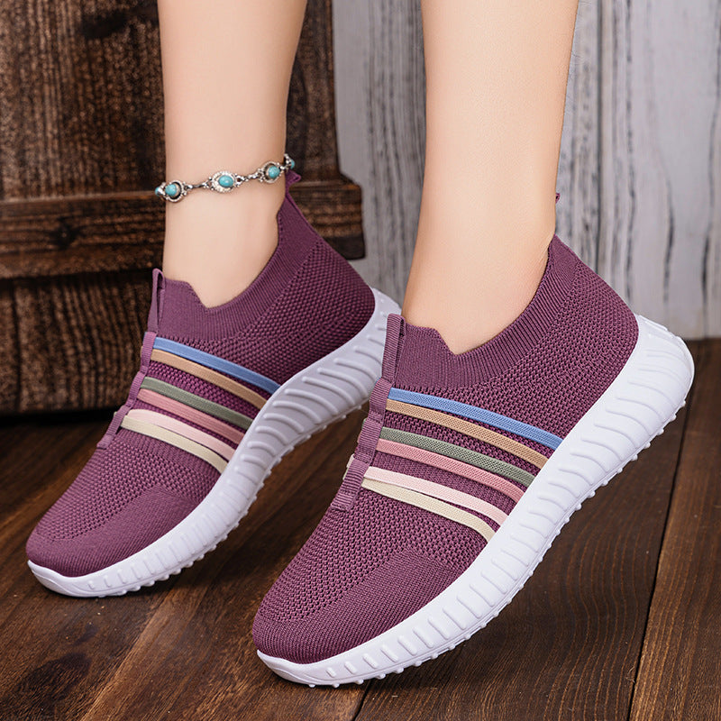 Women’s & Teens’ Casual Slip-On Sneakers – Breathable Mesh, Soft Sole