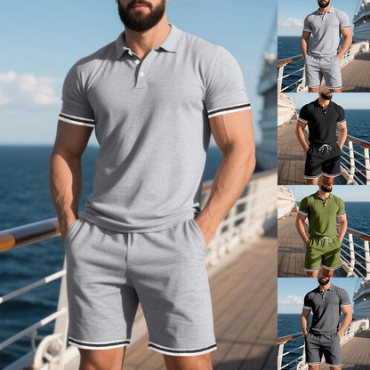 Men’s Polo Shirt & Shorts Set