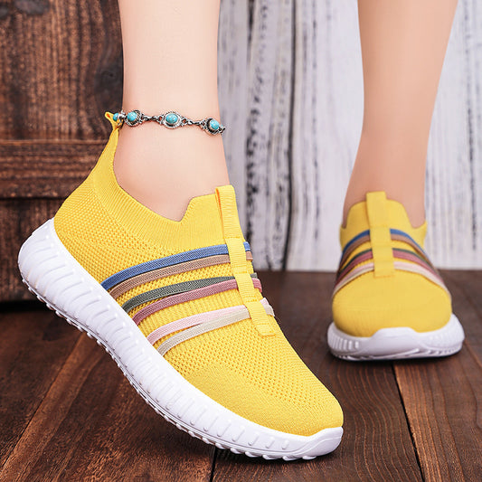 Women’s & Teens’ Casual Slip-On Sneakers – Breathable Mesh, Soft Sole