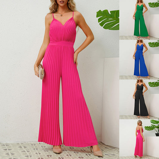 Midnight Flow™ Pleated Jumpsuit