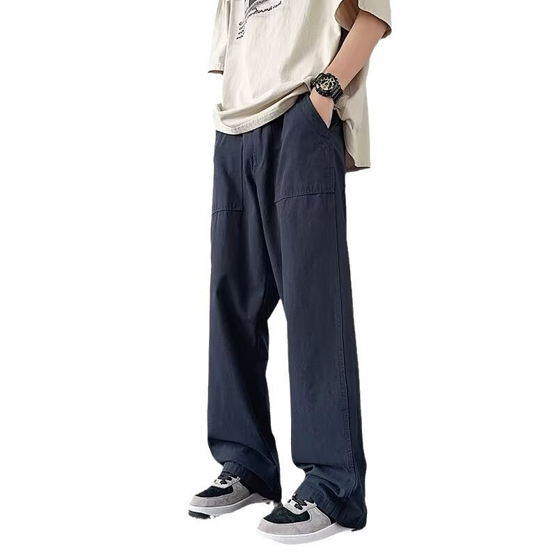 Teen Wide-Leg Drawstring Pants – Army Green (S–2XL)