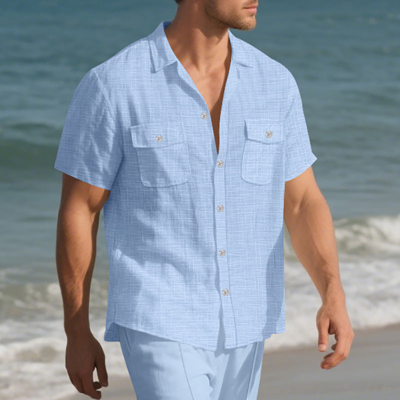 BreezeBay Men’s Casual Holiday Shirt - The Dock Drop