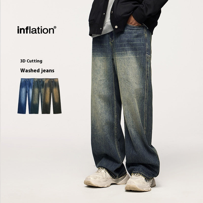 Men’s & Teens Wide-Leg Jeans – Relaxed Fit & Washed Style - The Dock Drop