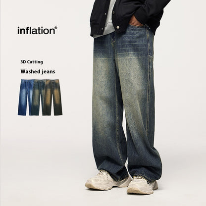 Men’s & Teens Wide-Leg Jeans – Relaxed Fit & Washed Style - The Dock Drop