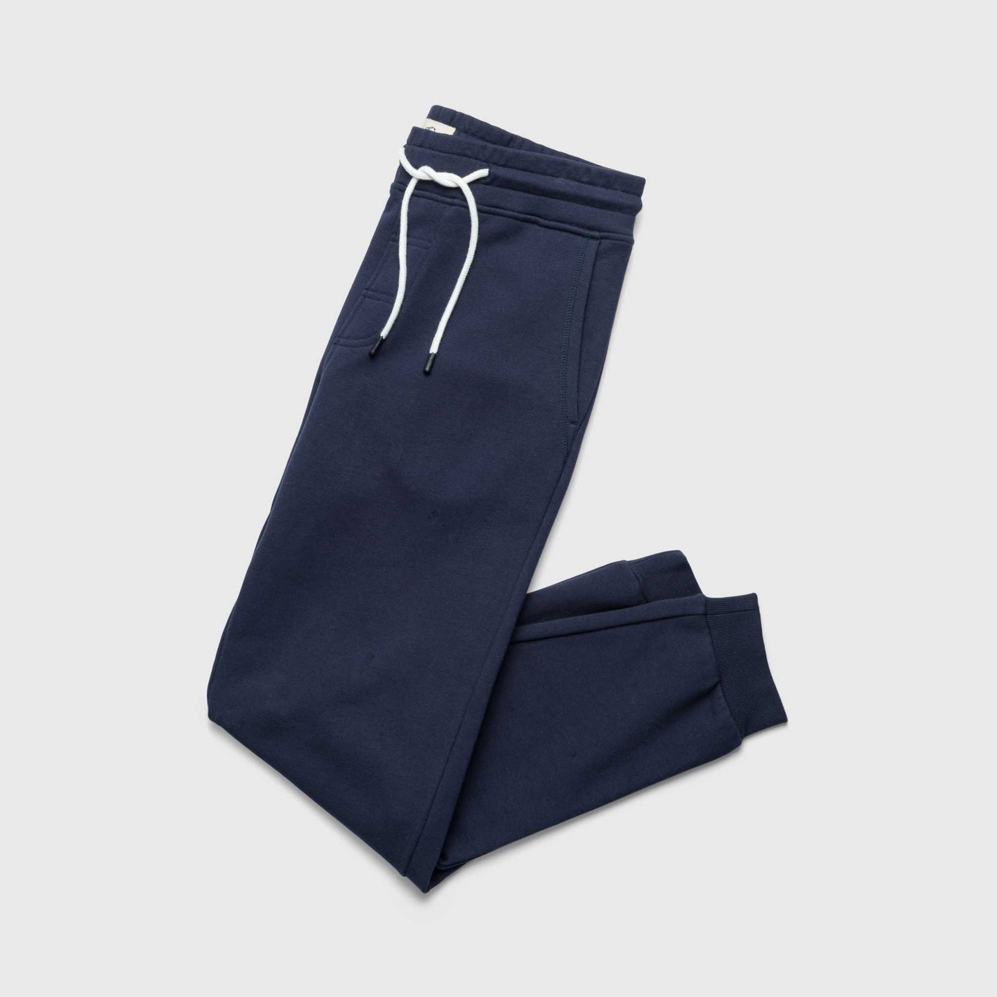 Dune Drawstring Terry Jogger – Navy, Soft French Terry - The Dock Drop