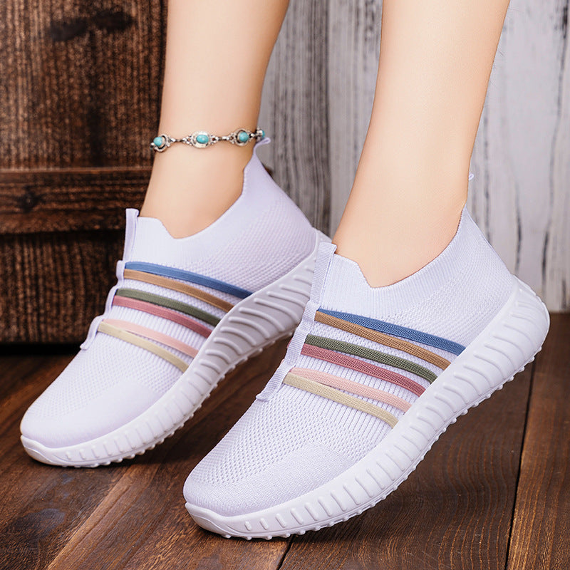Women’s & Teens’ Casual Slip-On Sneakers – Breathable Mesh, Soft Sole