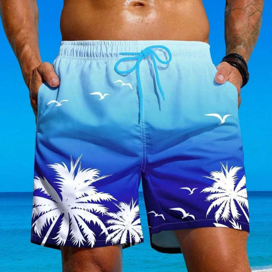 Island Escape – Men’s Palm Print Swim Trunks
