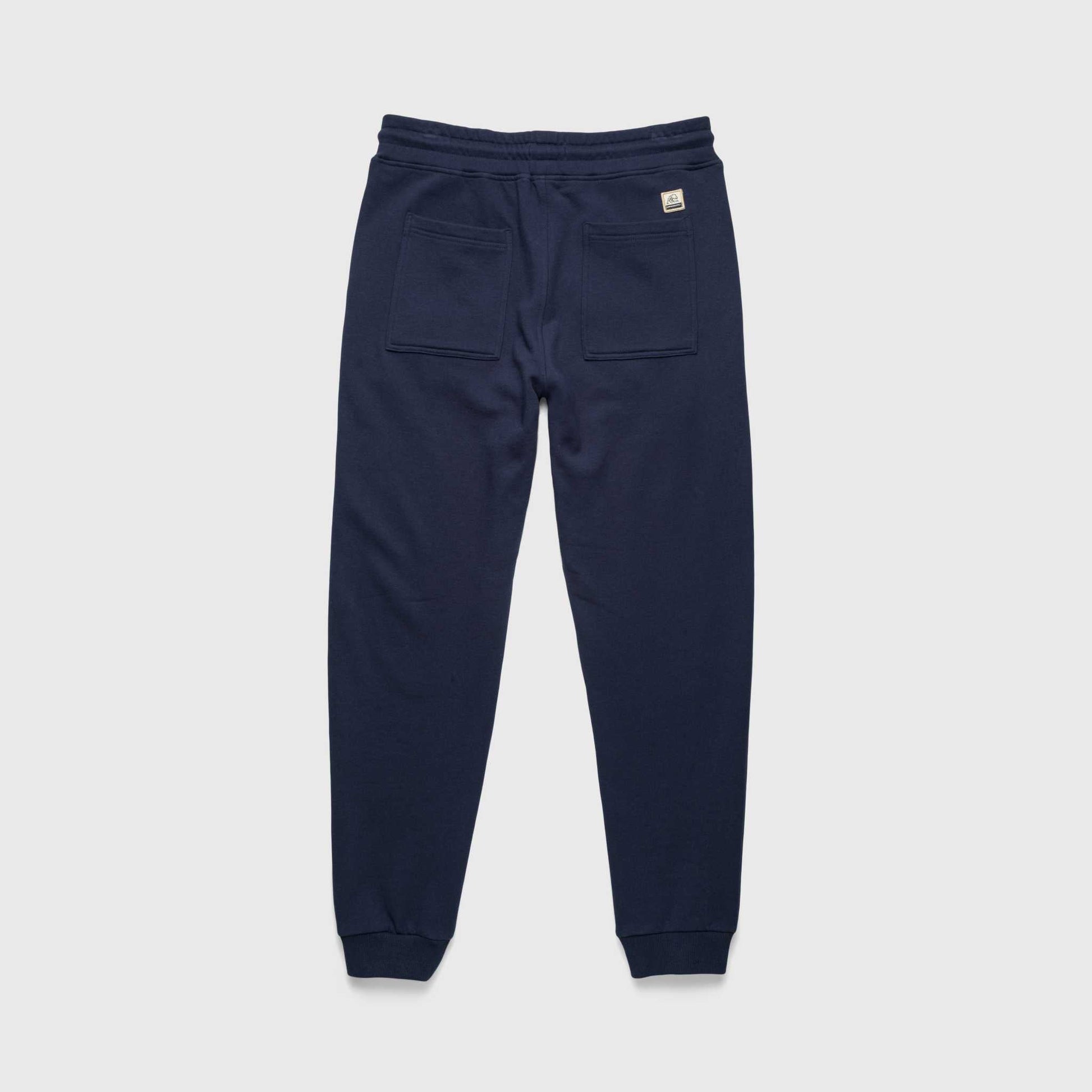 Dune Drawstring Terry Jogger – Navy, Soft French Terry - The Dock Drop