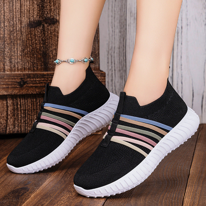 Women’s & Teens’ Casual Slip-On Sneakers – Breathable Mesh, Soft Sole