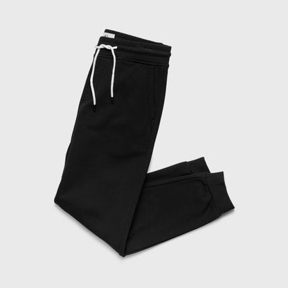 Dune Drawstring Terry Jogger – Black Soft French Terry - The Dock Drop