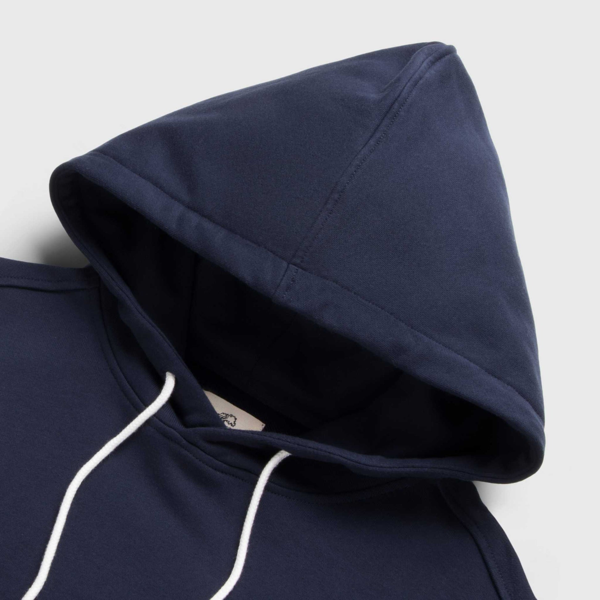 Marine French Terry Hoodie – Navy, Cotton Blend - The Dock Drop