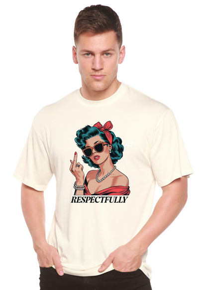 Respectfully Middle Finger Unisex Bamboo/Cotton Graphic T-Shirt