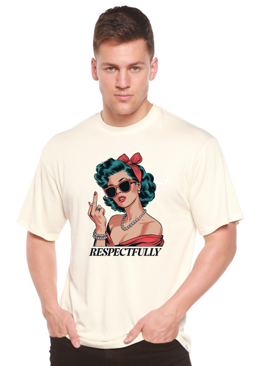 Respectfully Middle Finger Unisex Bamboo/Cotton Graphic T-Shirt