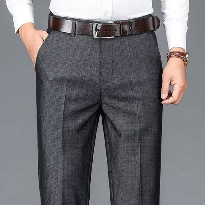 Anti-Wrinkle Dress Trousers – Classic Straight Leg - The Dock Drop