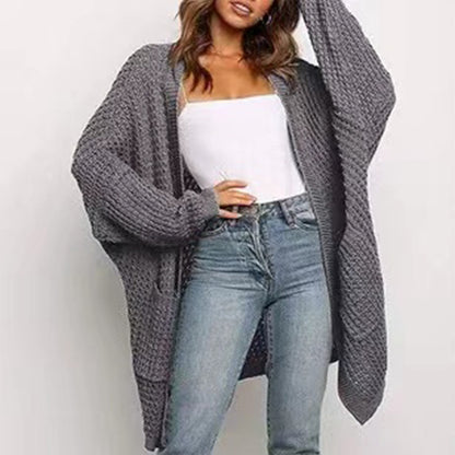 Open-Front Chunky Knit Cardigan – Cozy Longline Layer