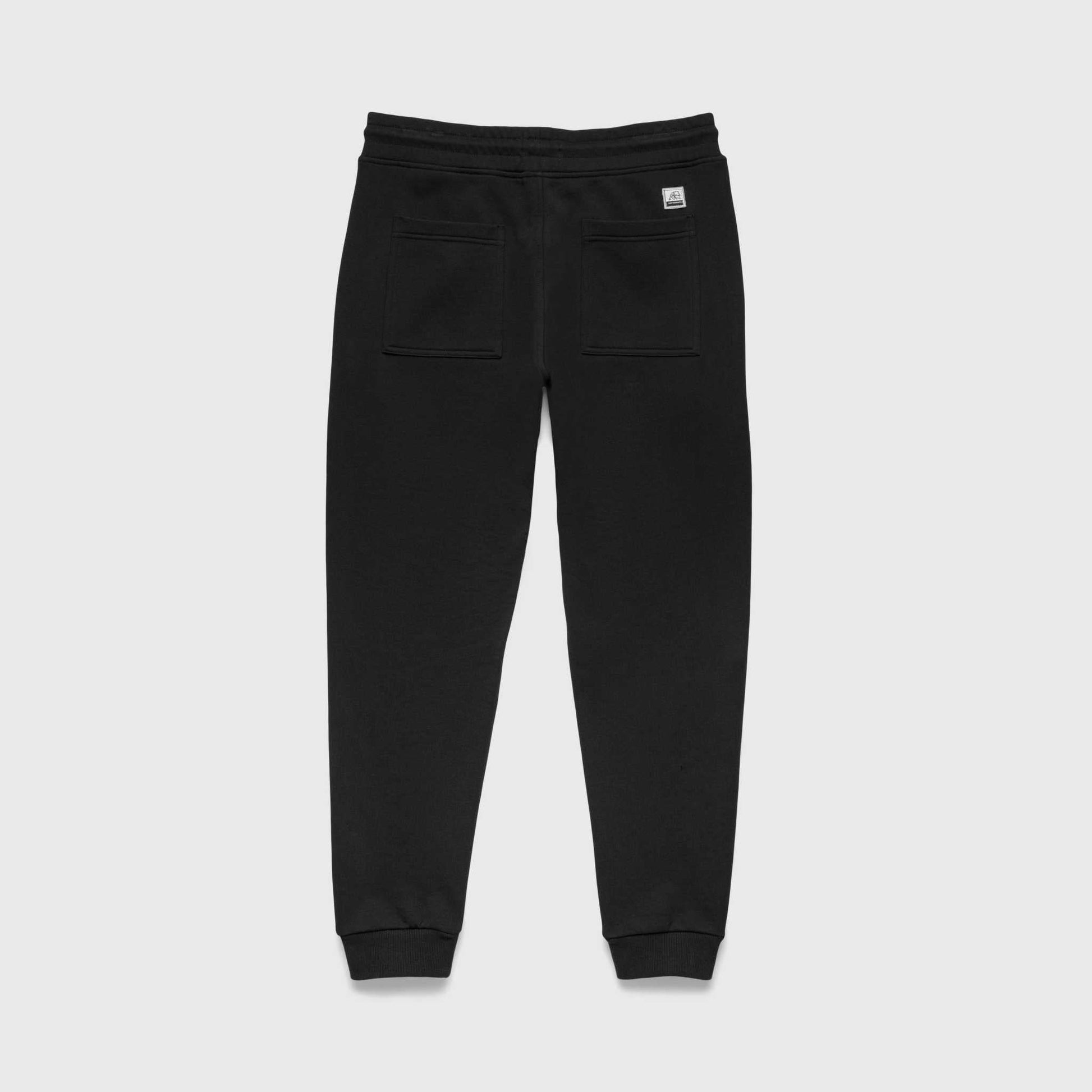 Dune Drawstring Terry Jogger – Black Soft French Terry - The Dock Drop