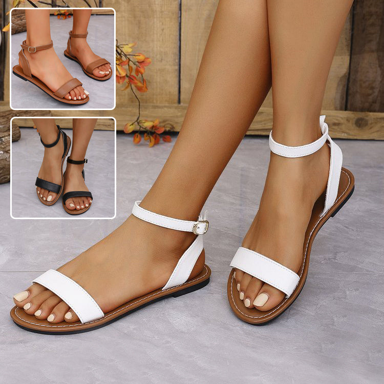 Strappy Flat Sandals – Minimalist Summer Essential - The Dock Drop