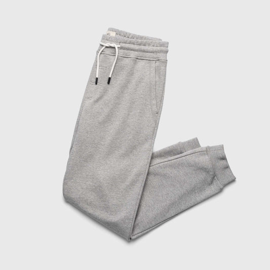 Dune Drawstring Terry Jogger – Heather Grey, Soft French Terry - The Dock Drop