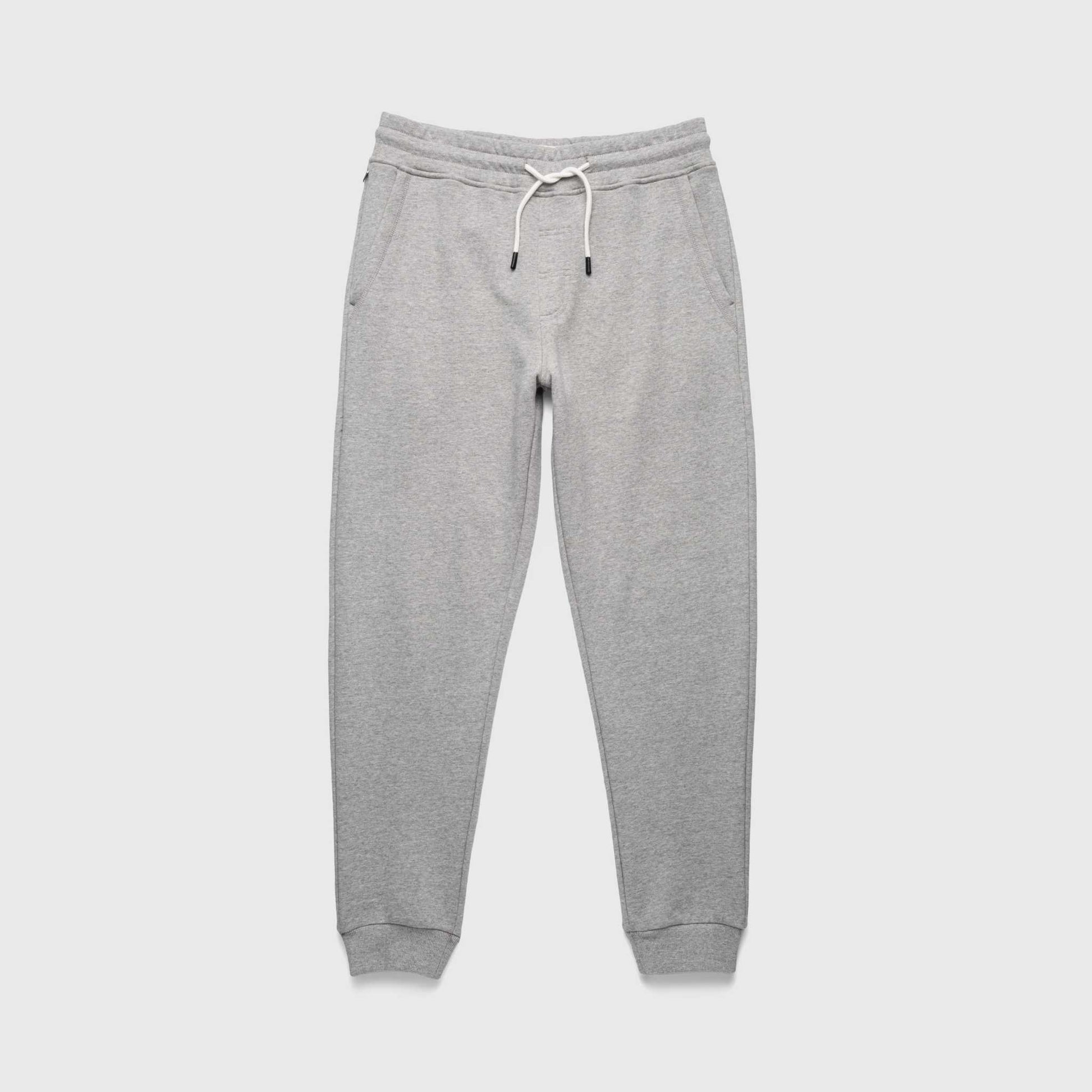 Dune Drawstring Terry Jogger – Heather Grey, Soft French Terry - The Dock Drop