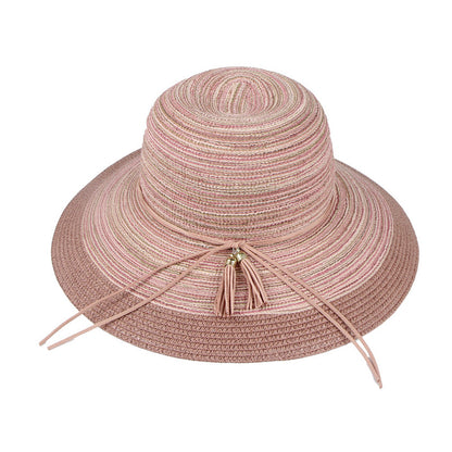 Wide Brim Summer Sun Hat with Bow Accent