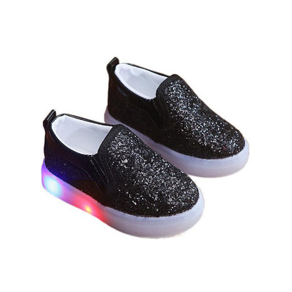StarStep Kids’ LED Sneakers – Light-Up, Sequin Style - The Dock Drop