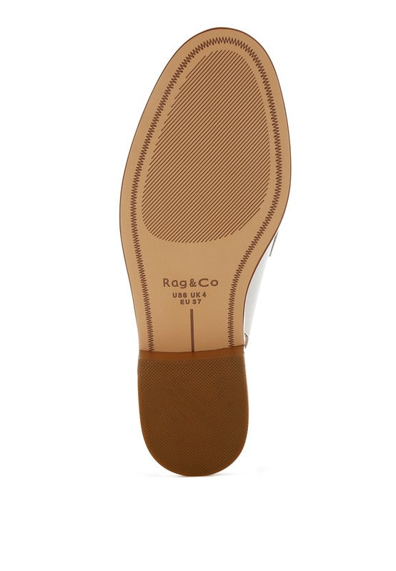 Remykin Braided Penny Strap Loafers – White – US-5 / UK-3 / EU-36