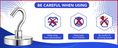 D25/D32/D36mm-Heavy Duty Magnets Hooks for Cruise Cabins, Strong Magnets with Hooks for Hanging, Metal Magnetic Grill Hooks Magn