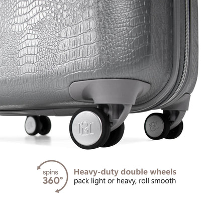 Snakeskin 3 Piece Expandable Classy Luggage Set - The Dock Drop