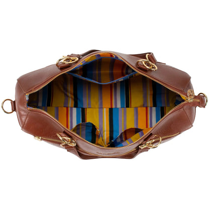 Madalyn Rustic Vegan Leather Weekender Tote Bag - The Dock Drop