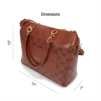 Madalyn Rustic Vegan Leather Weekender Tote Bag - The Dock Drop