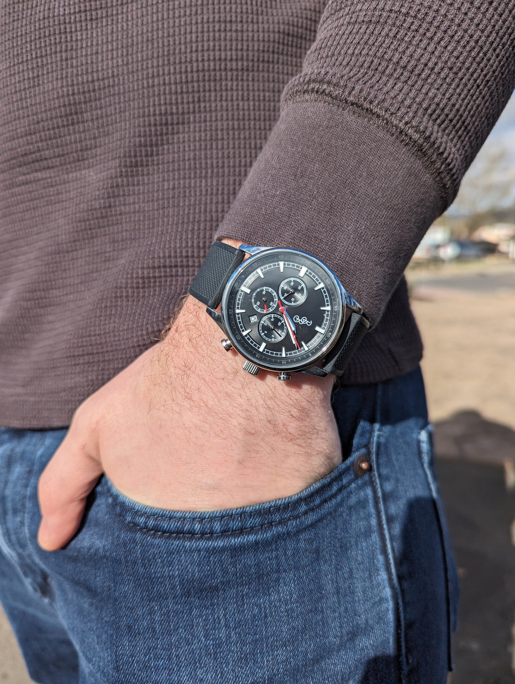 Black Sport Chronograph - The Dock Drop