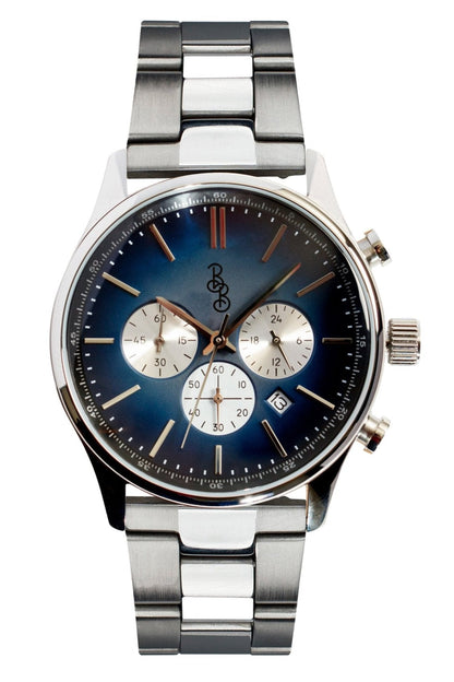 Blue Retro Chronograph - The Dock Drop